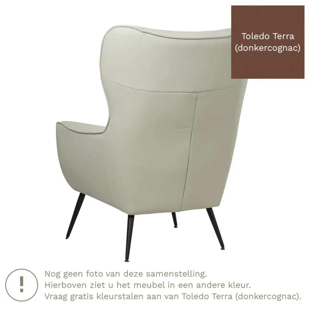 afbeelding van Leren fauteuil Flair - Toledo Terra (donkercognac)
