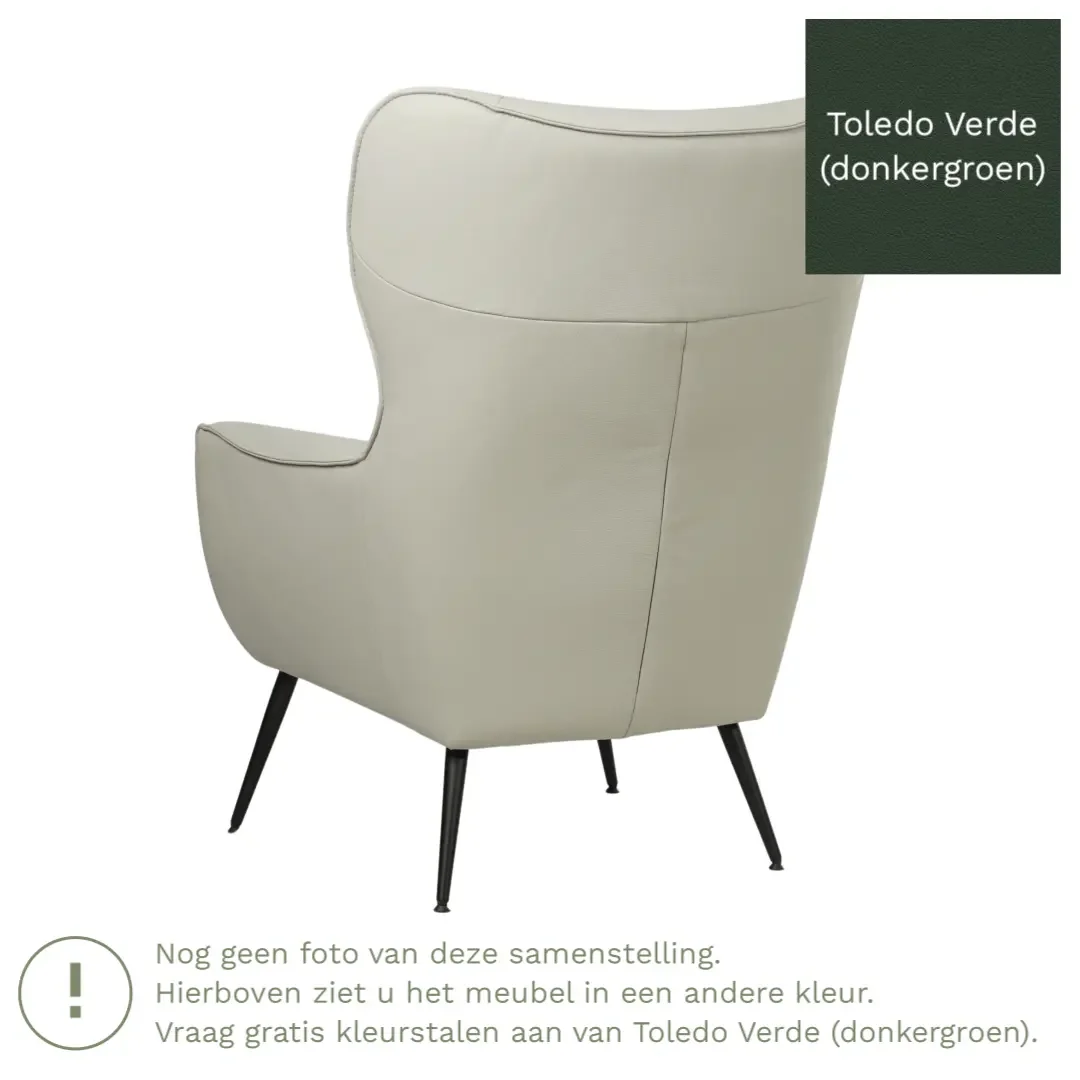 afbeelding van Leren fauteuil Flair - Toledo Verde (donkergroen)