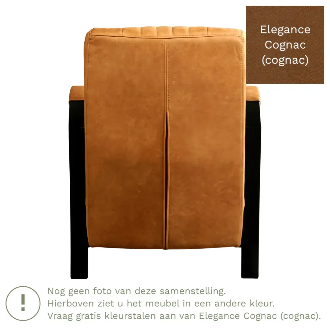 afbeelding van Leren fauteuil Glamour - Elegance Cognac (cognac)