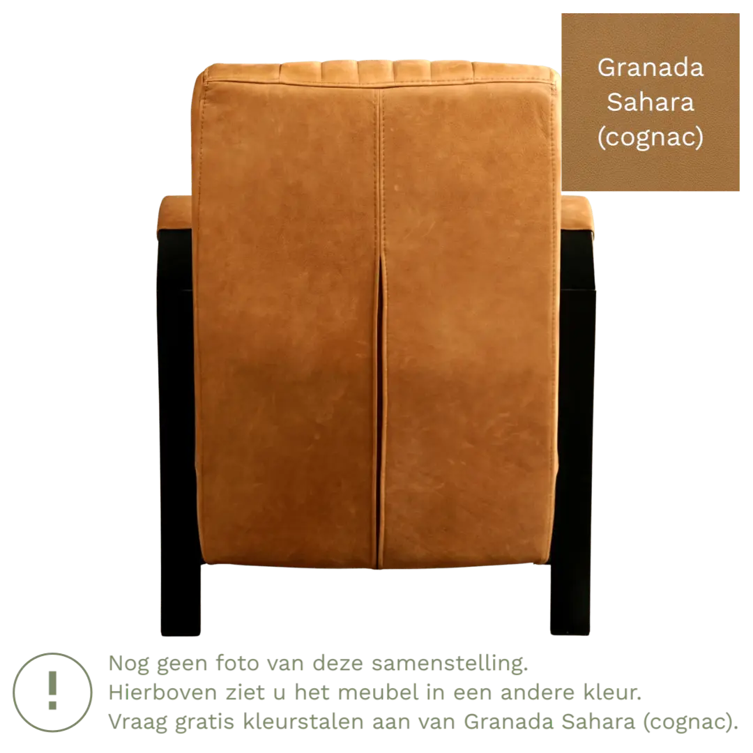 afbeelding van Leren fauteuil Glamour - Granada Sahara (cognac)