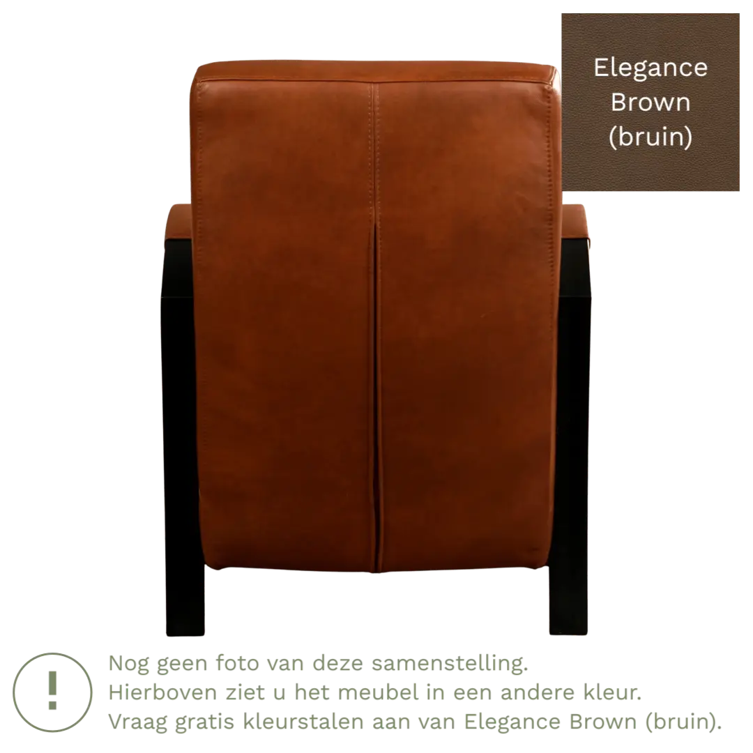 afbeelding van Leren fauteuil Glory - Elegance Brown (bruin)