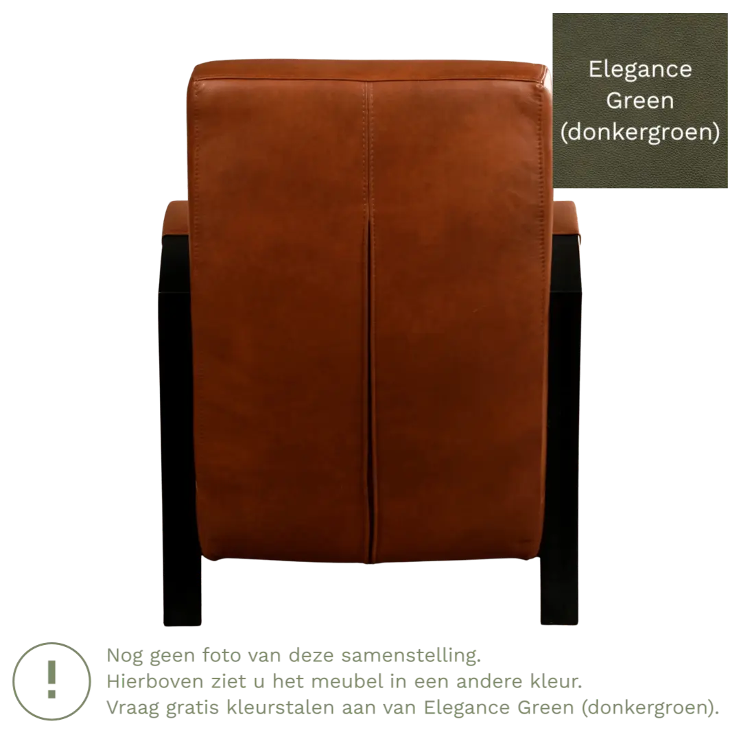 afbeelding van Leren fauteuil Glory - Elegance Green (donkergroen)