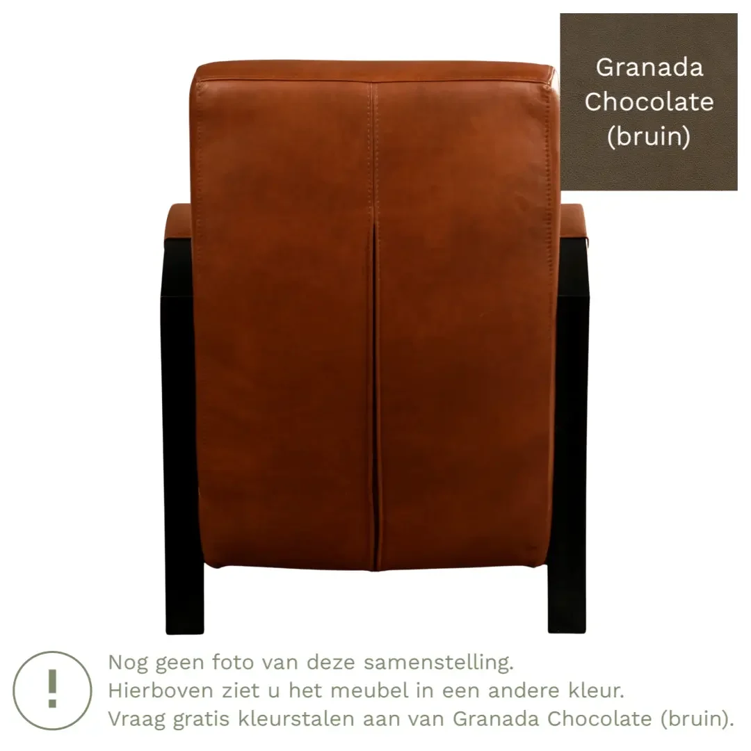 afbeelding van Leren fauteuil Glory - Granada Chocolate (bruin)