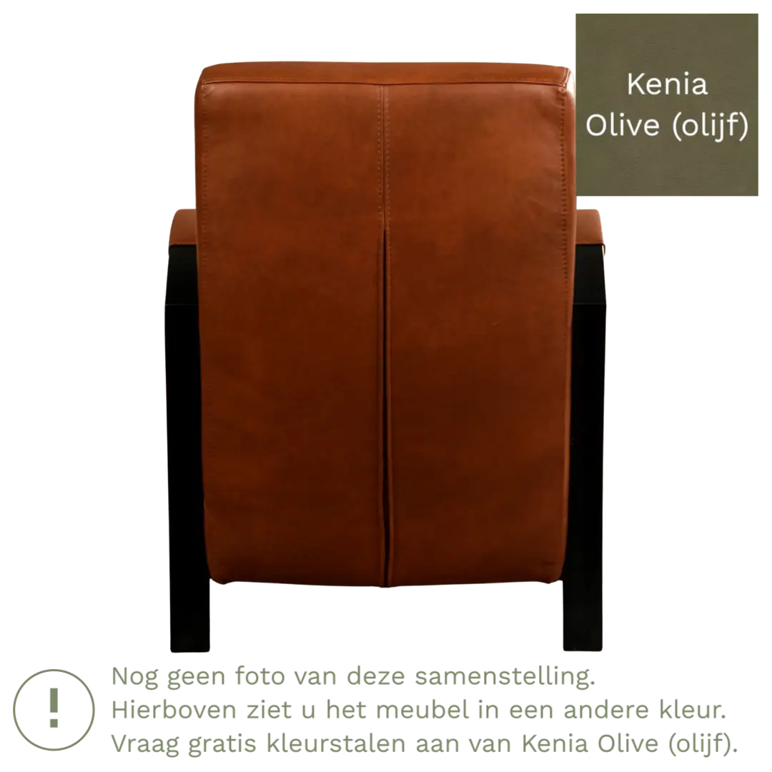 afbeelding van Leren fauteuil Glory - Kenia Olive (olijf)