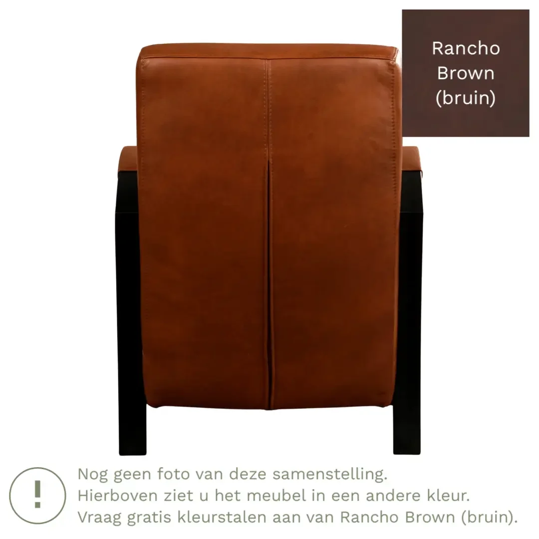afbeelding van Leren fauteuil Glory - Rancho Brown (bruin)