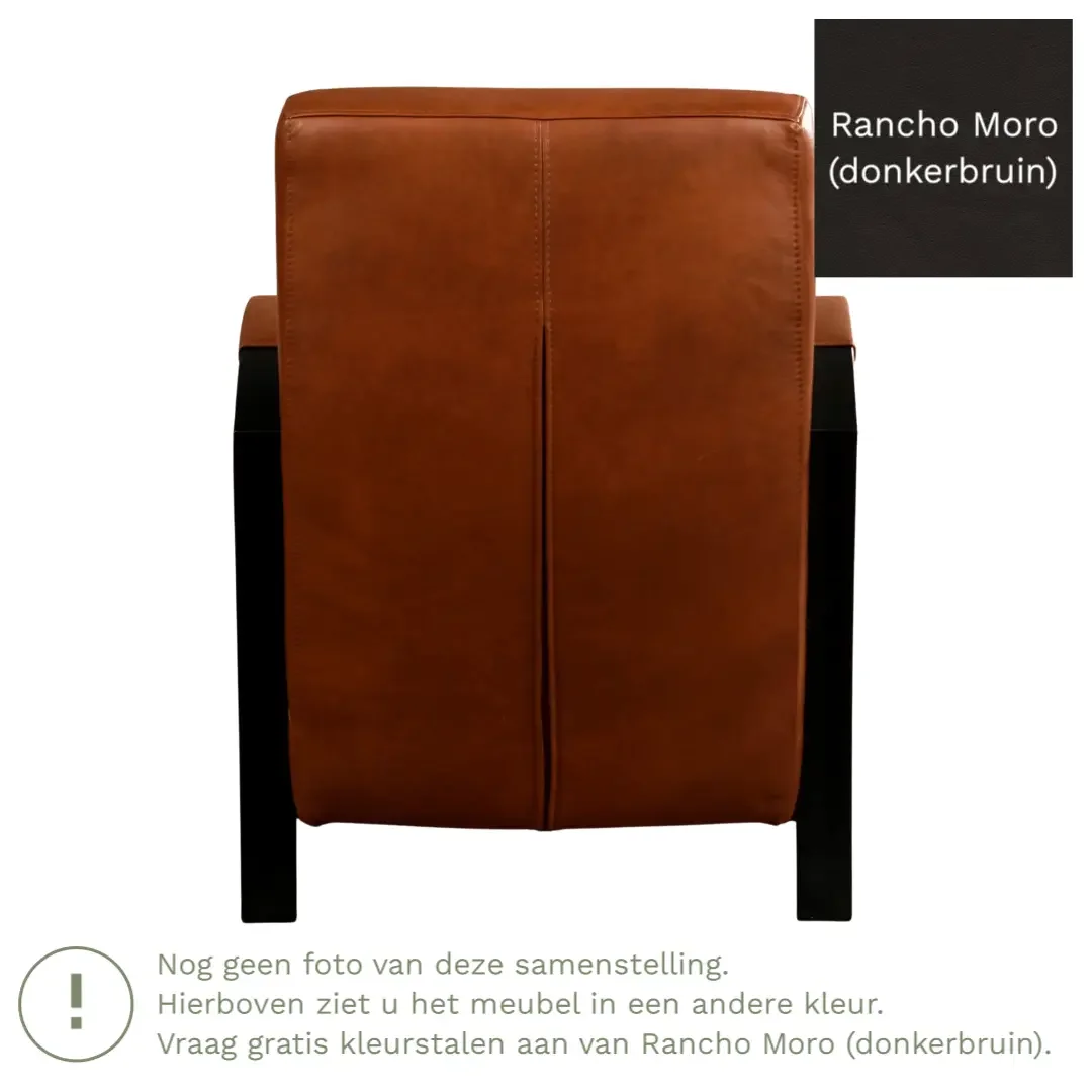 afbeelding van Leren fauteuil Glory - Rancho Moro (donkerbruin)