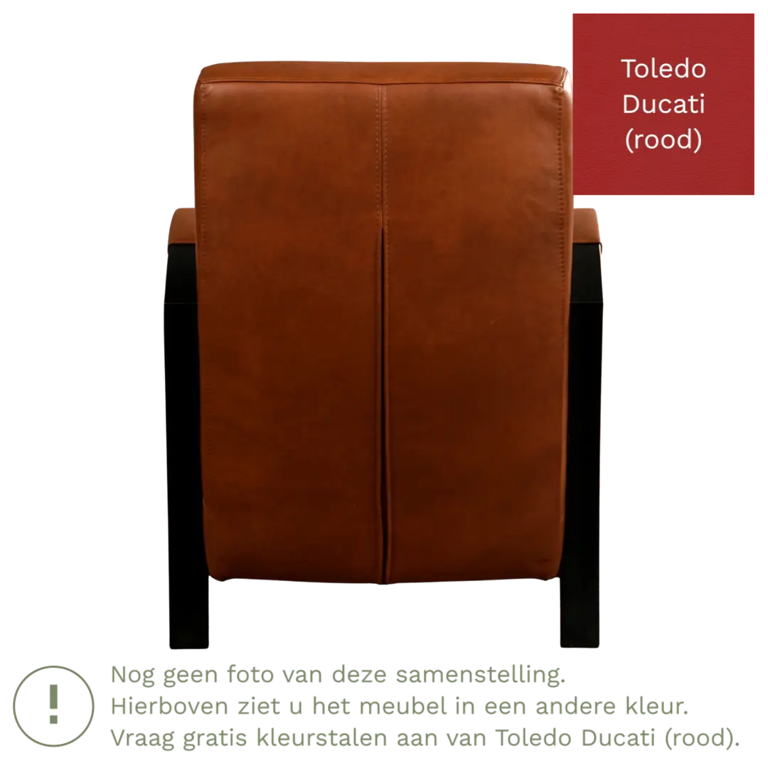 afbeelding van Leren fauteuil Glory - Toledo Ducati (rood)