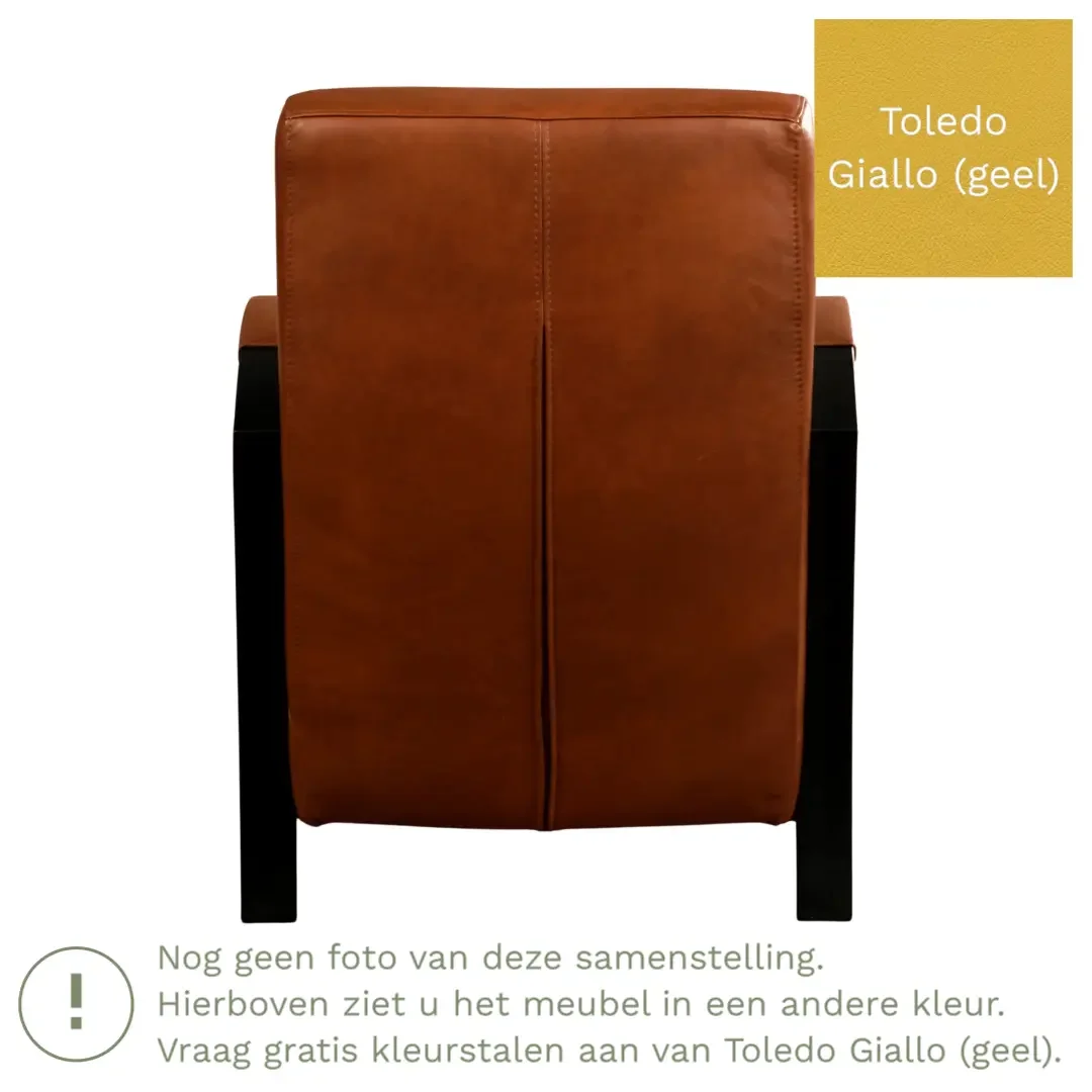 afbeelding van Leren fauteuil Glory - Toledo Giallo (geel)