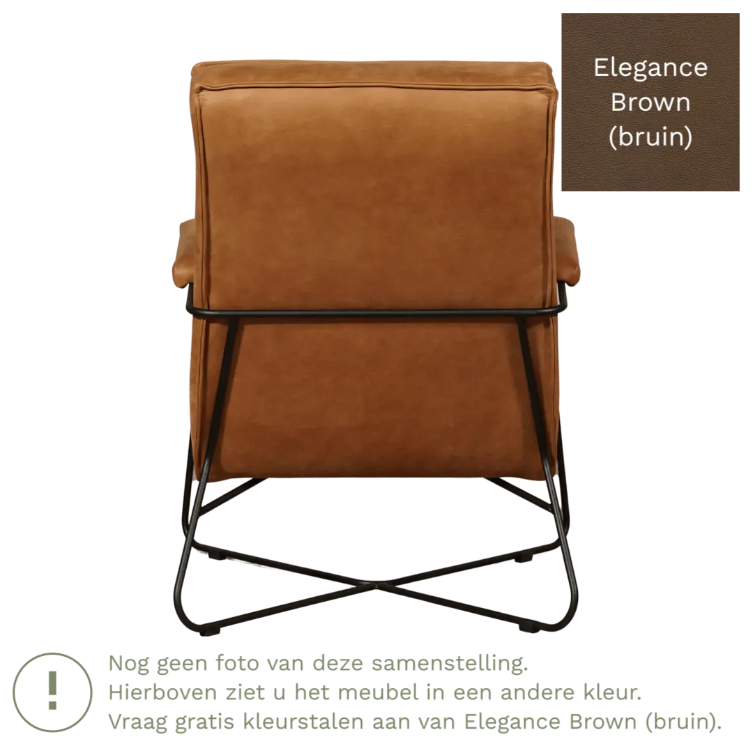 afbeelding van Leren fauteuil Hope - Elegance Brown (bruin)