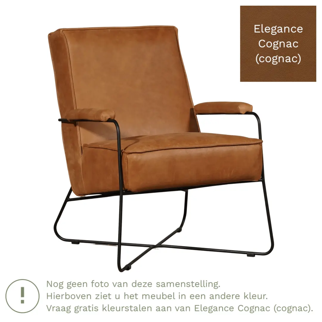 afbeelding van Leren fauteuil Hope - Elegance Cognac (cognac)