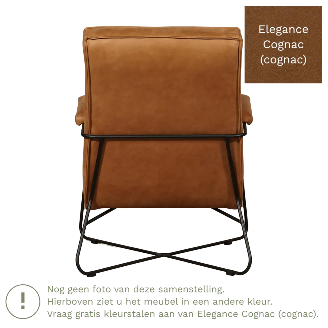 afbeelding van Leren fauteuil Hope - Elegance Cognac (cognac)