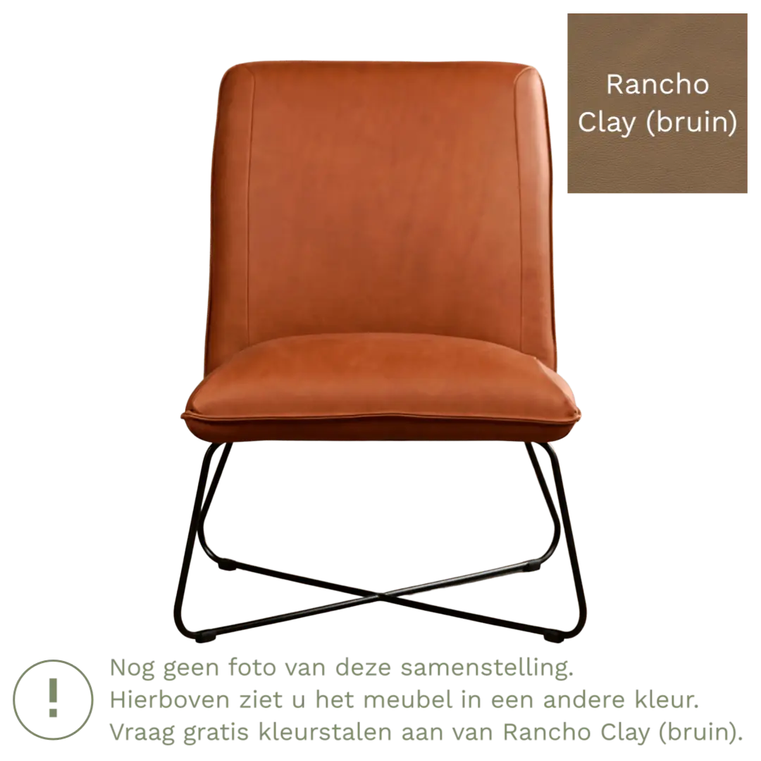 afbeelding van Leren fauteuil Less - Rancho Clay (bruin)