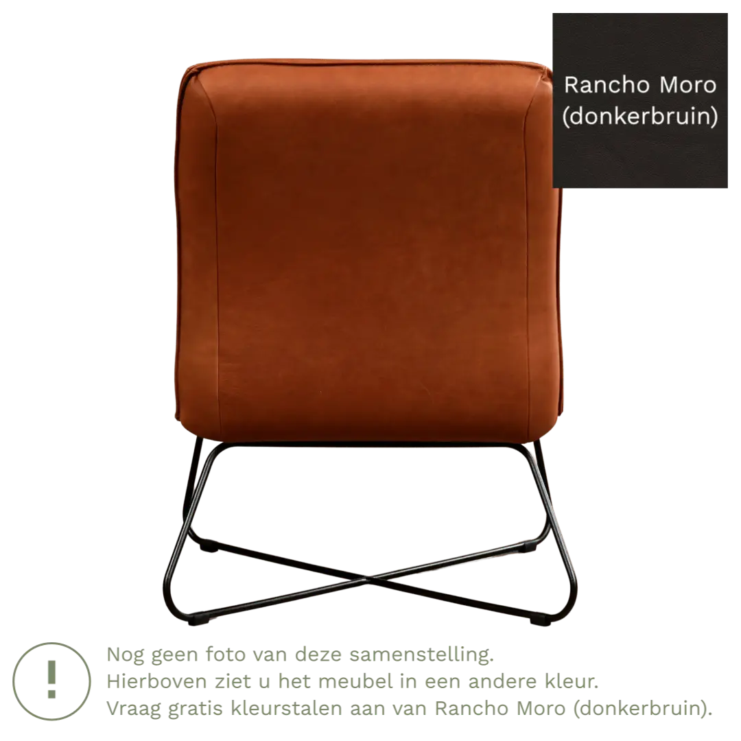 afbeelding van Leren fauteuil Less - Rancho Moro (donkerbruin)