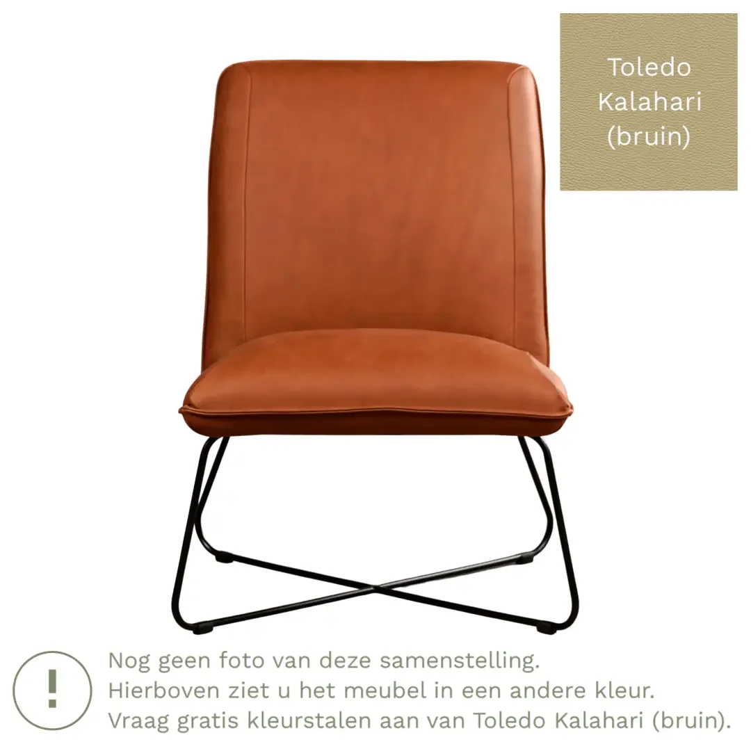 afbeelding van Leren fauteuil Less - Toledo Kalahari (bruin)