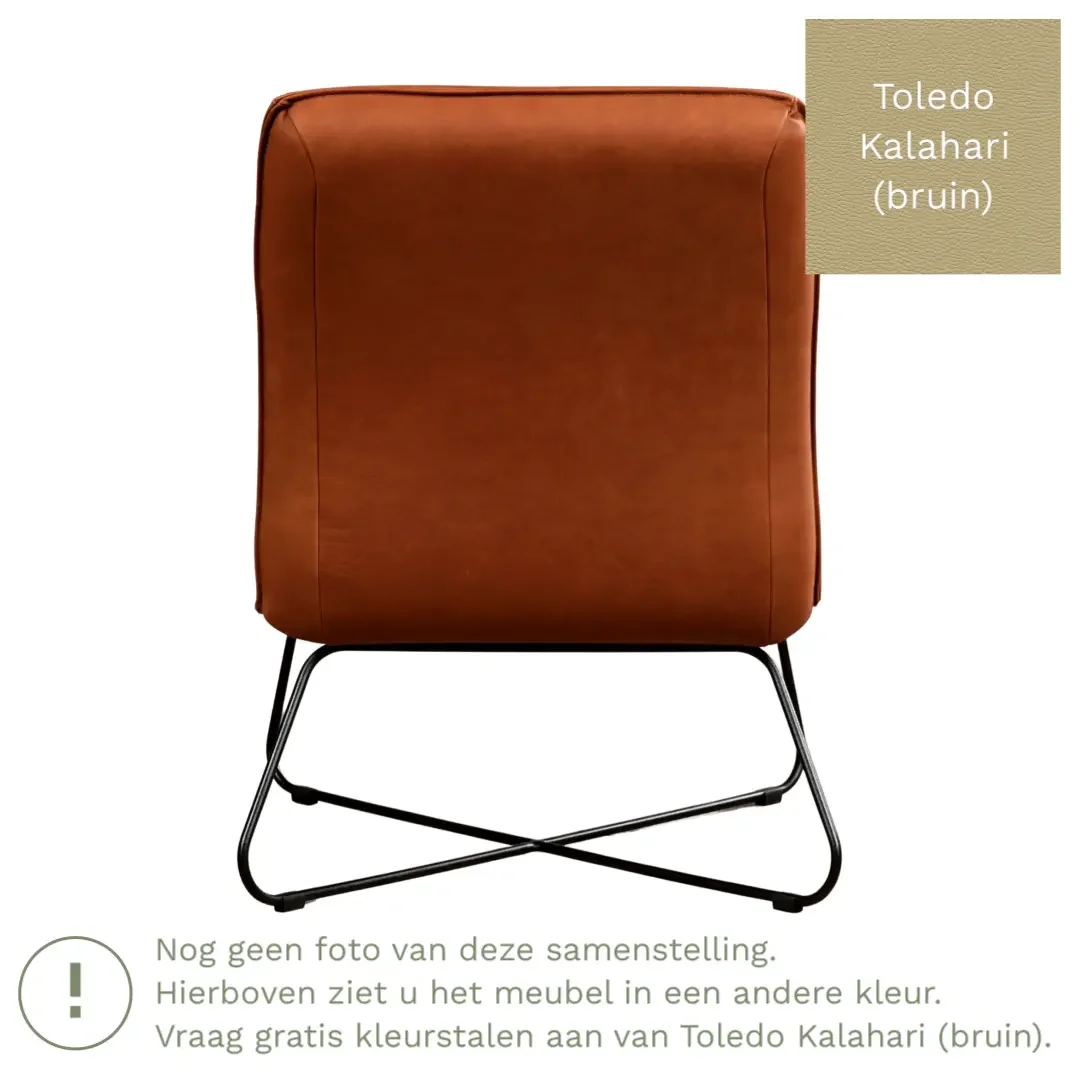 afbeelding van Leren fauteuil Less - Toledo Kalahari (bruin)