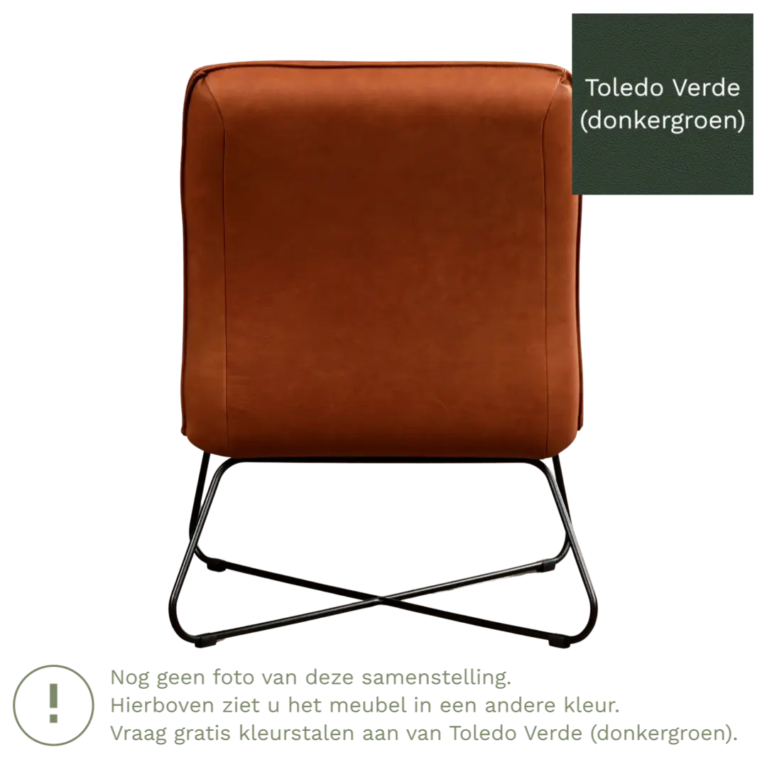 afbeelding van Leren fauteuil Less - Toledo Verde (donkergroen)