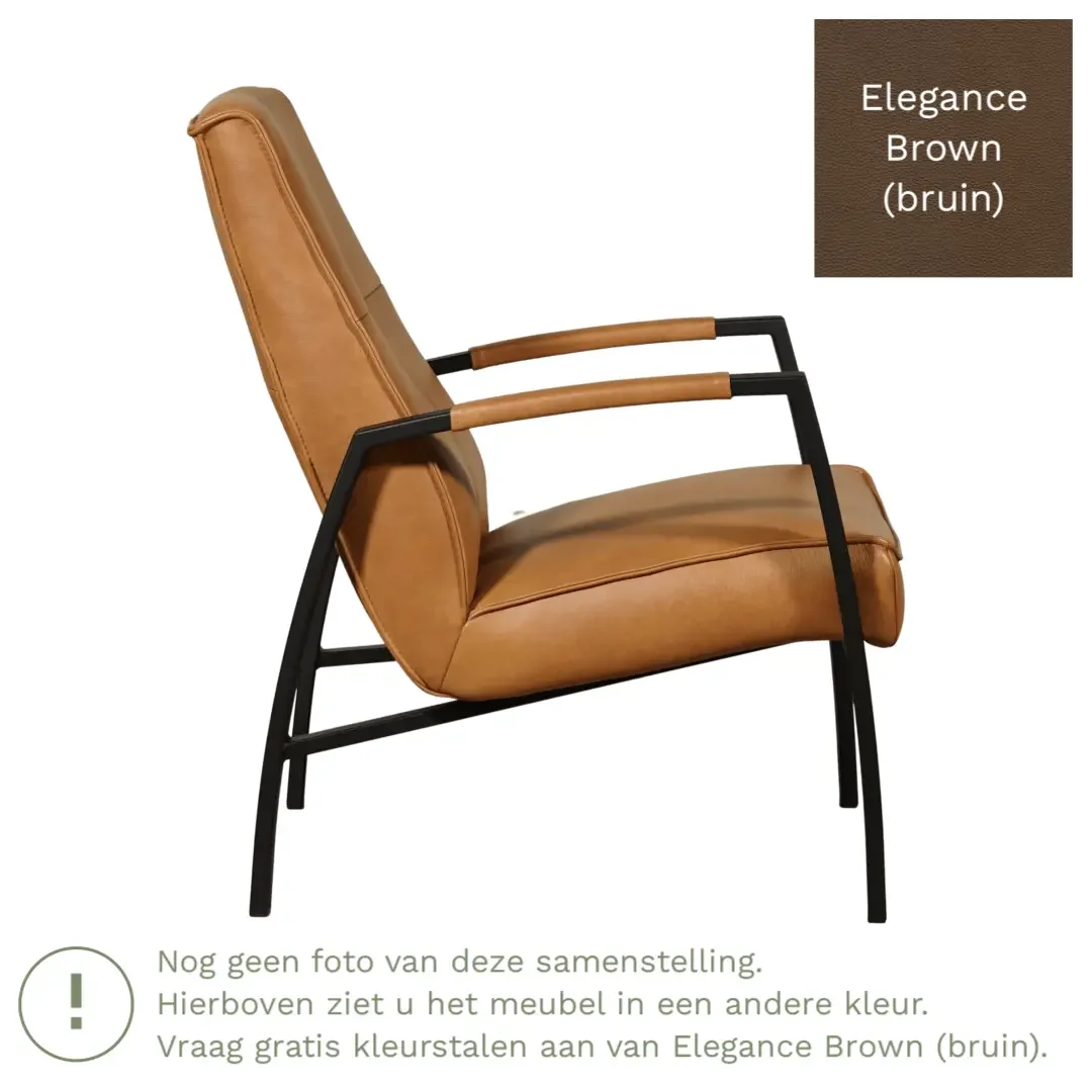 afbeelding van Leren fauteuil Level - Elegance Brown (bruin)