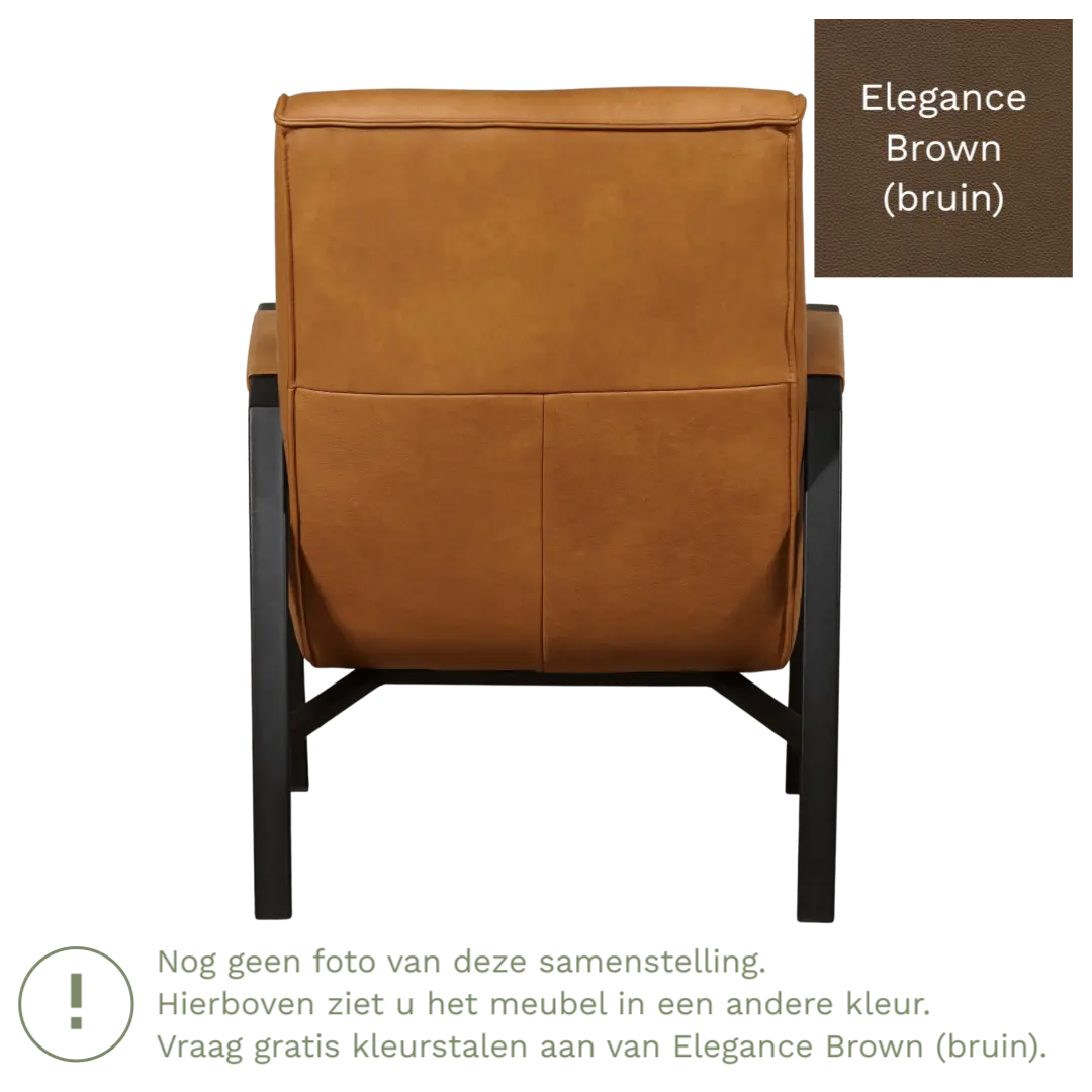 afbeelding van Leren fauteuil Level - Elegance Brown (bruin)