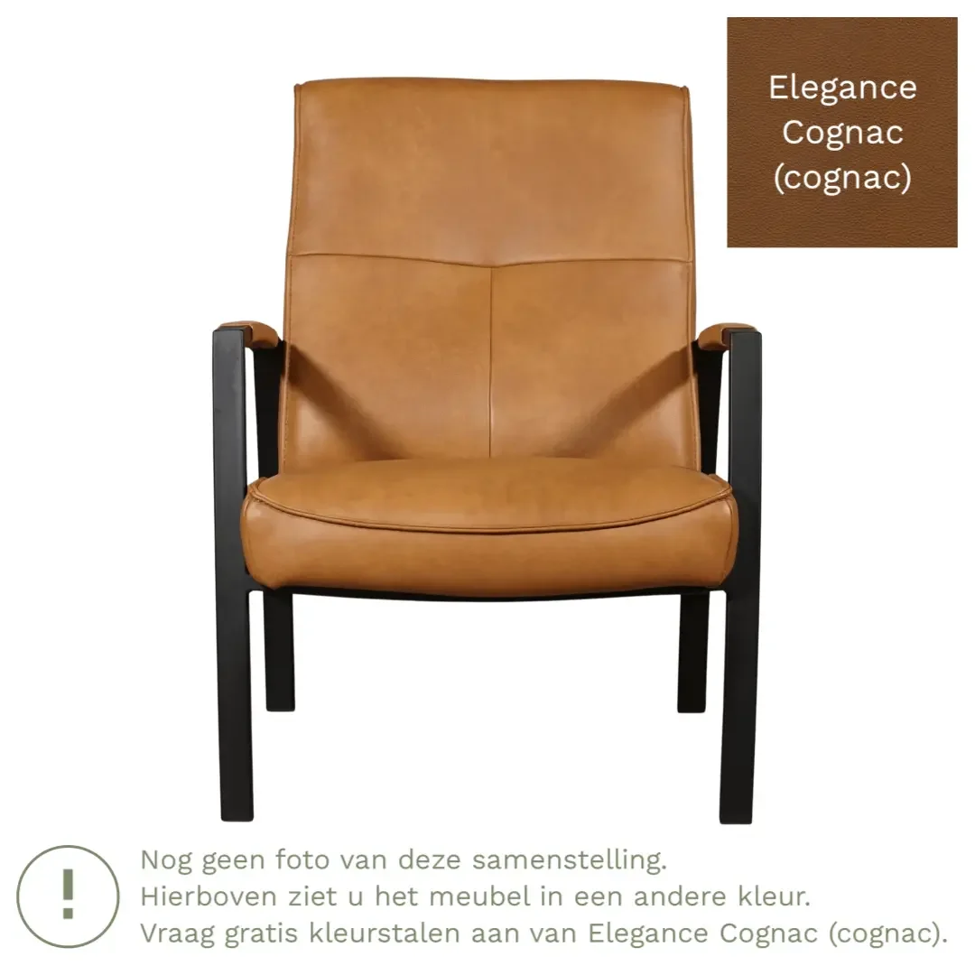 afbeelding van Leren fauteuil Level - Elegance Cognac (cognac)