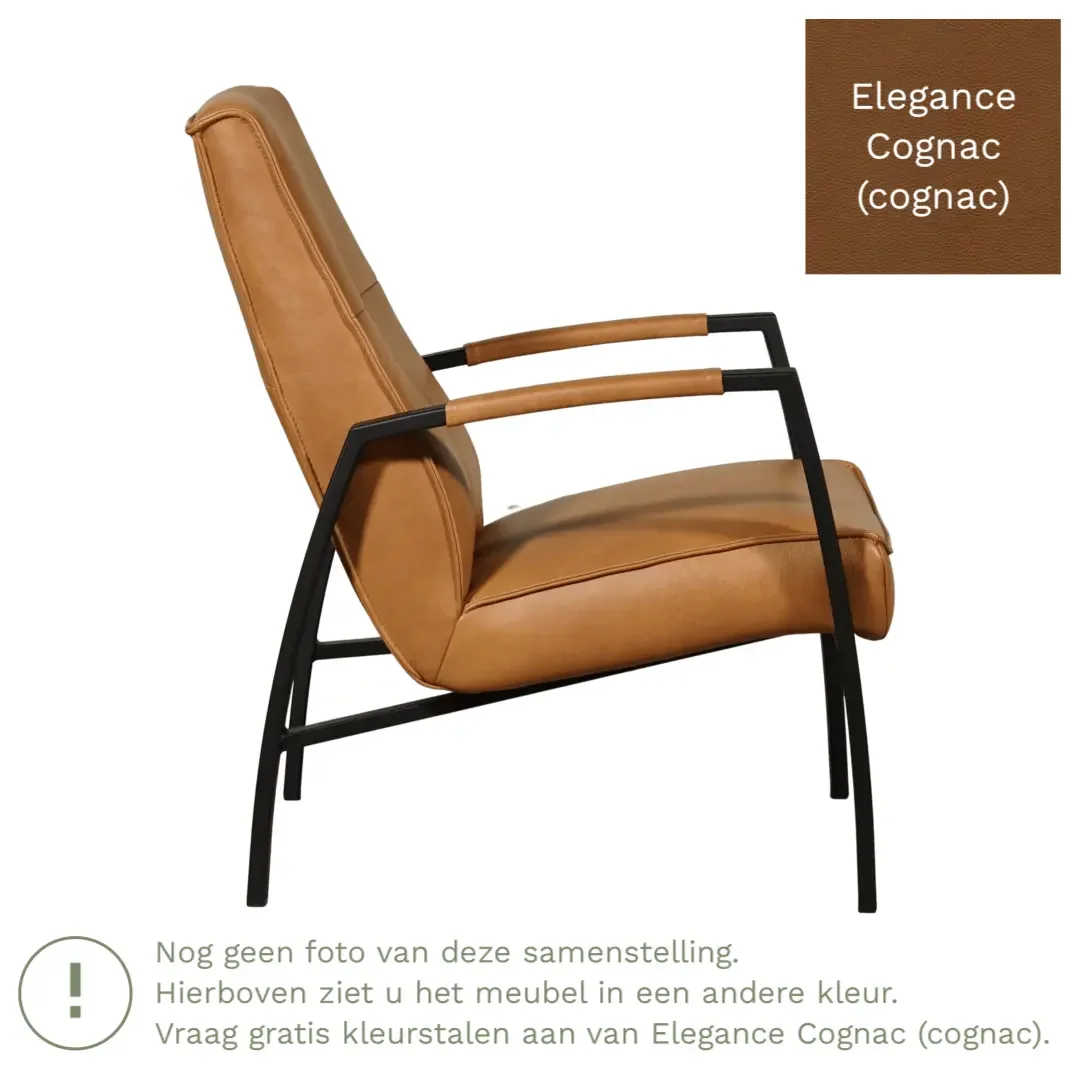 afbeelding van Leren fauteuil Level - Elegance Cognac (cognac)