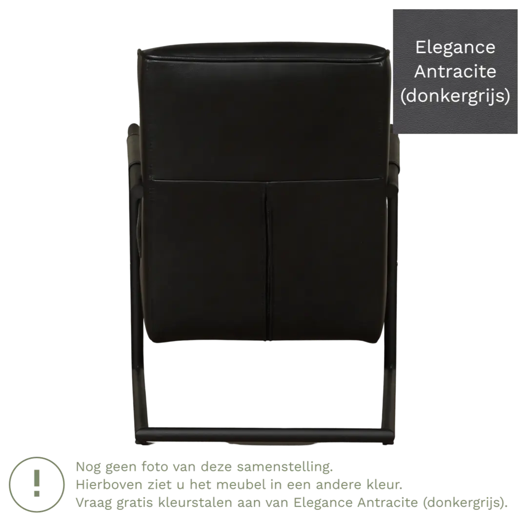afbeelding van Leren fauteuil Lodge - Elegance Antracite (donkergrijs)