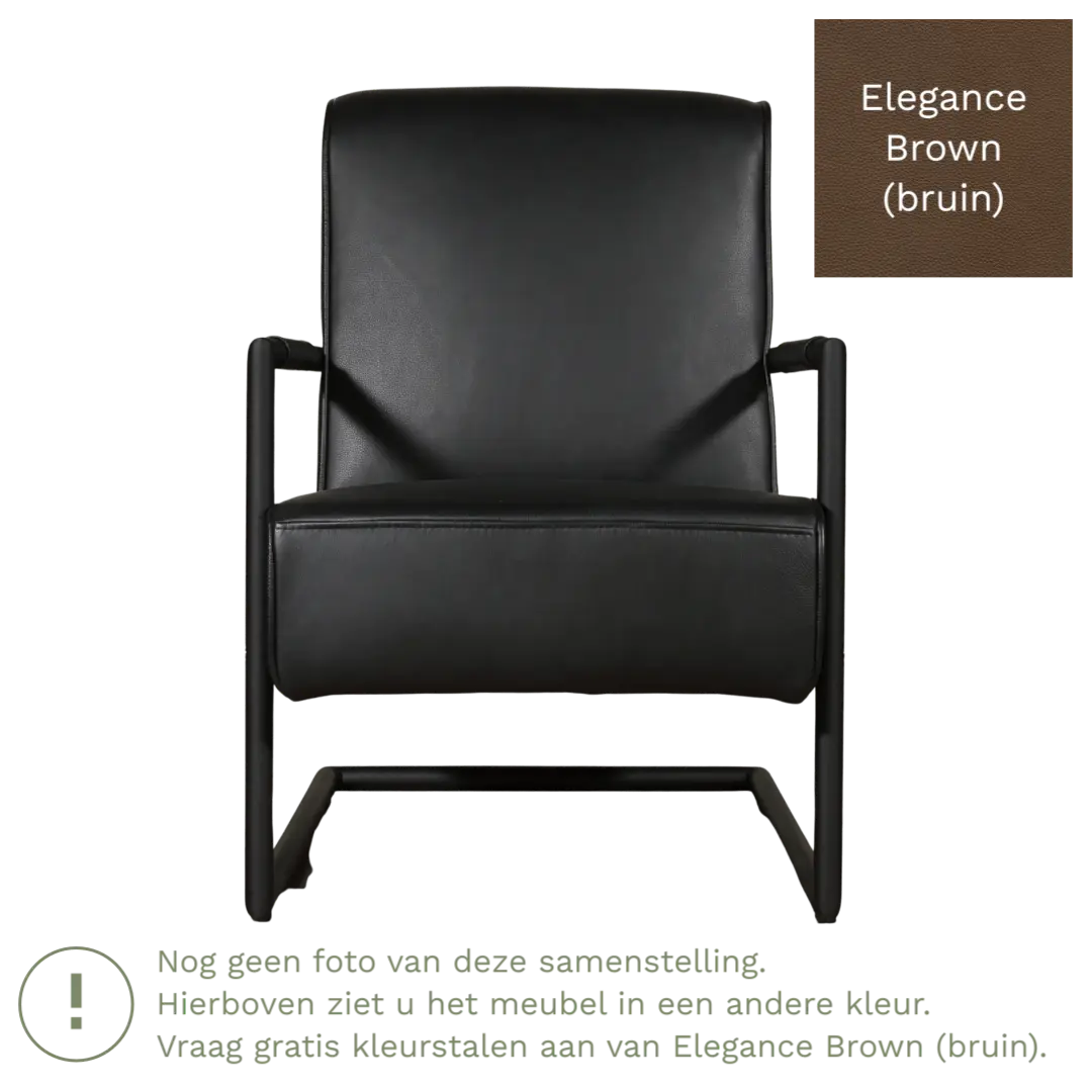 afbeelding van Leren fauteuil Lodge - Elegance Brown (bruin)
