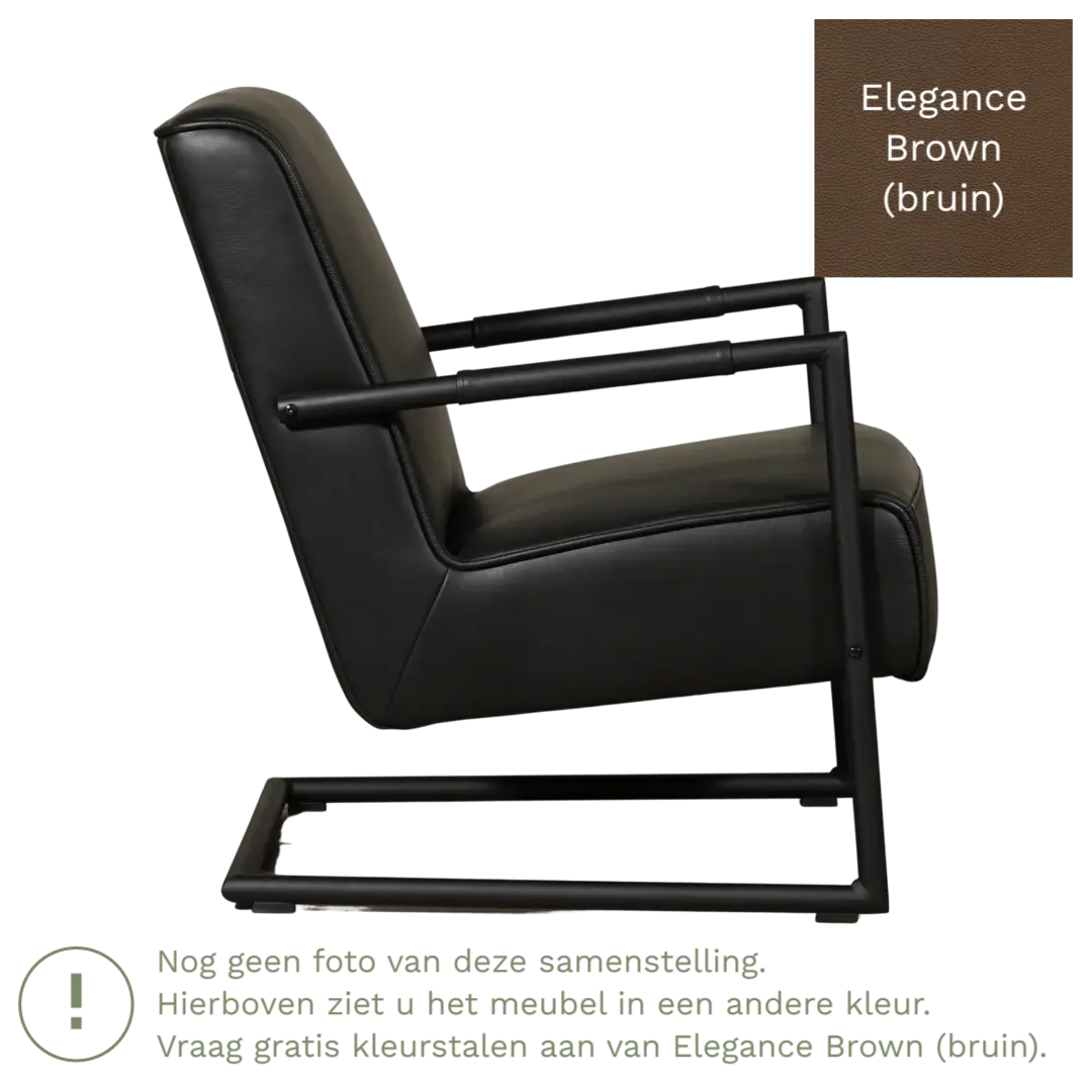 afbeelding van Leren fauteuil Lodge - Elegance Brown (bruin)