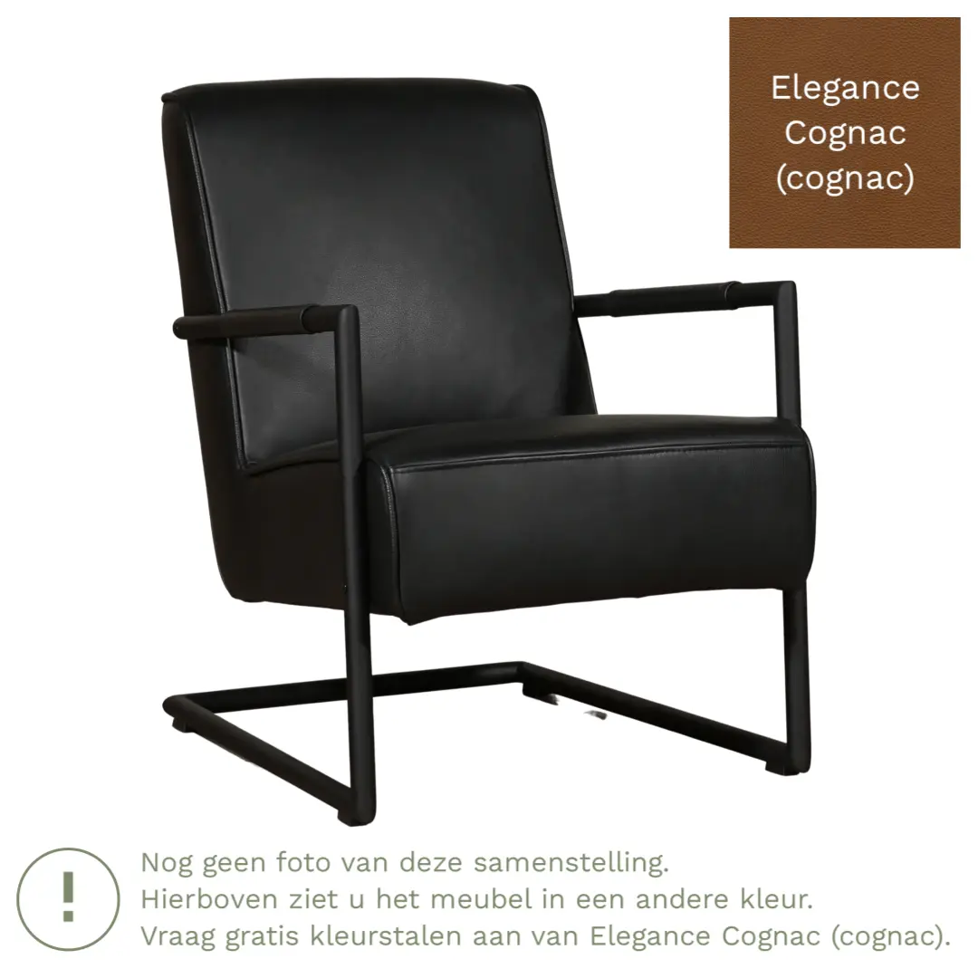 afbeelding van Leren fauteuil Lodge - Elegance Cognac (cognac)