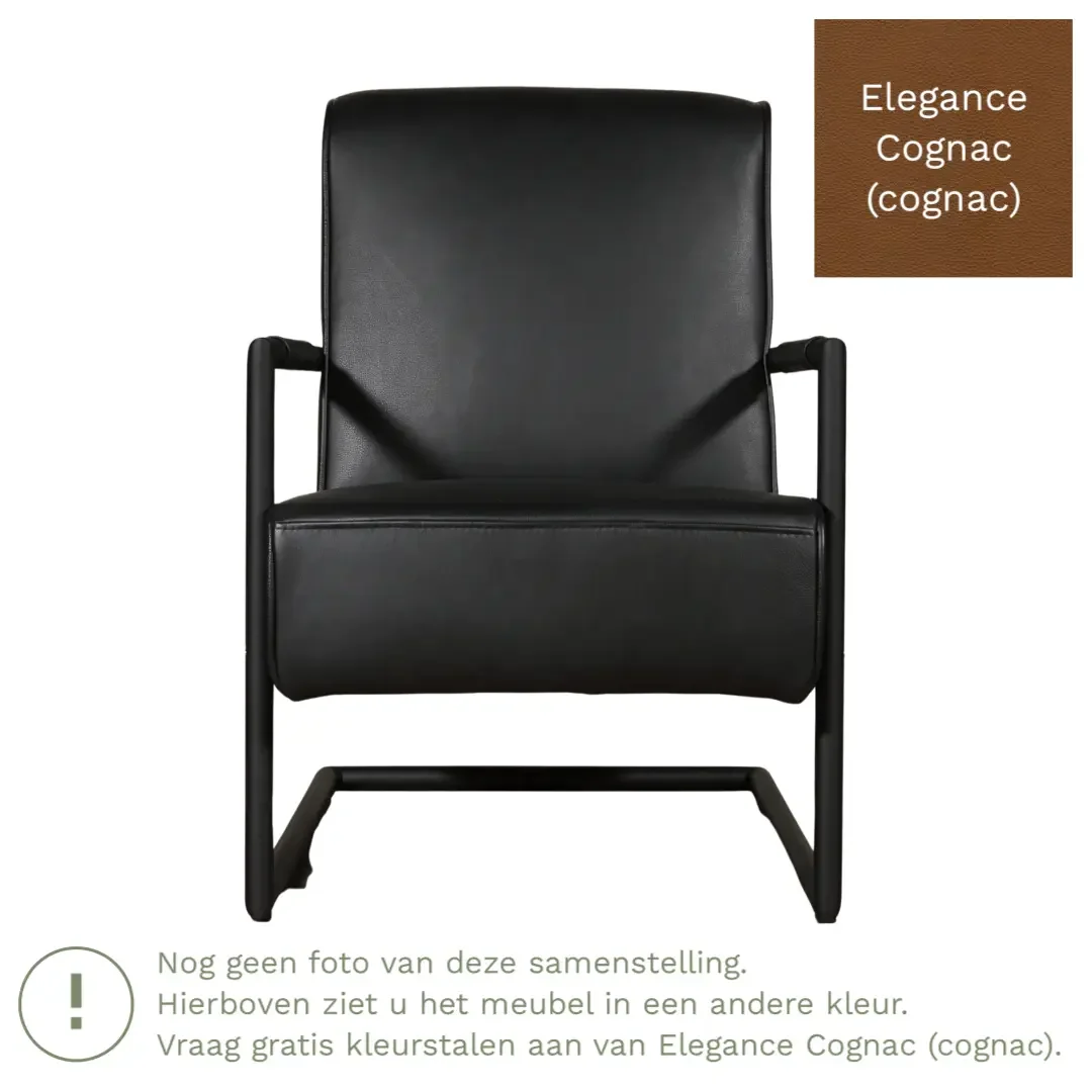 afbeelding van Leren fauteuil Lodge - Elegance Cognac (cognac)