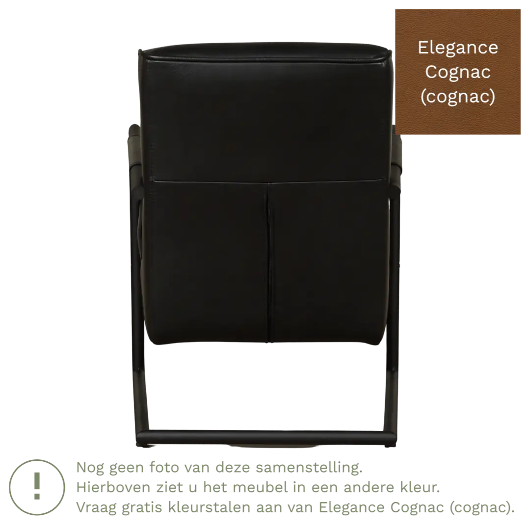 afbeelding van Leren fauteuil Lodge - Elegance Cognac (cognac)