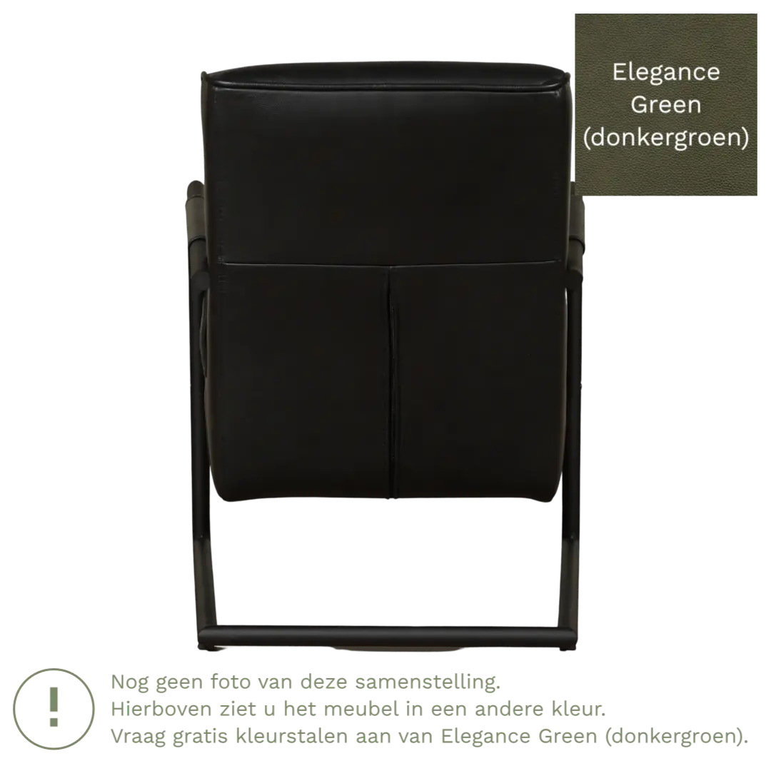 afbeelding van Leren fauteuil Lodge - Elegance Green (donkergroen)