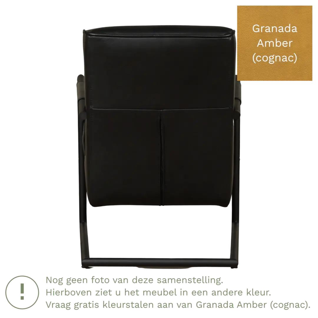 afbeelding van Leren fauteuil Lodge - Granada Amber (cognac)