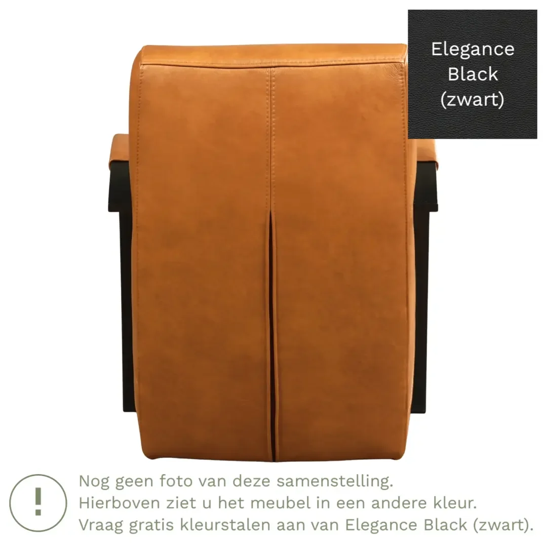 afbeelding van Leren fauteuil Magnificent - Elegance Black (zwart)
