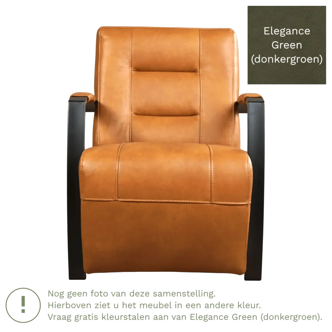afbeelding van Leren fauteuil Magnificent - Elegance Green (donkergroen)