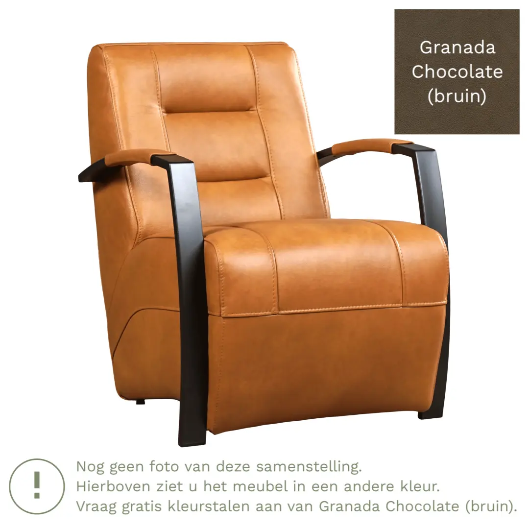 afbeelding van Leren fauteuil Magnificent - Granada Chocolate (bruin)
