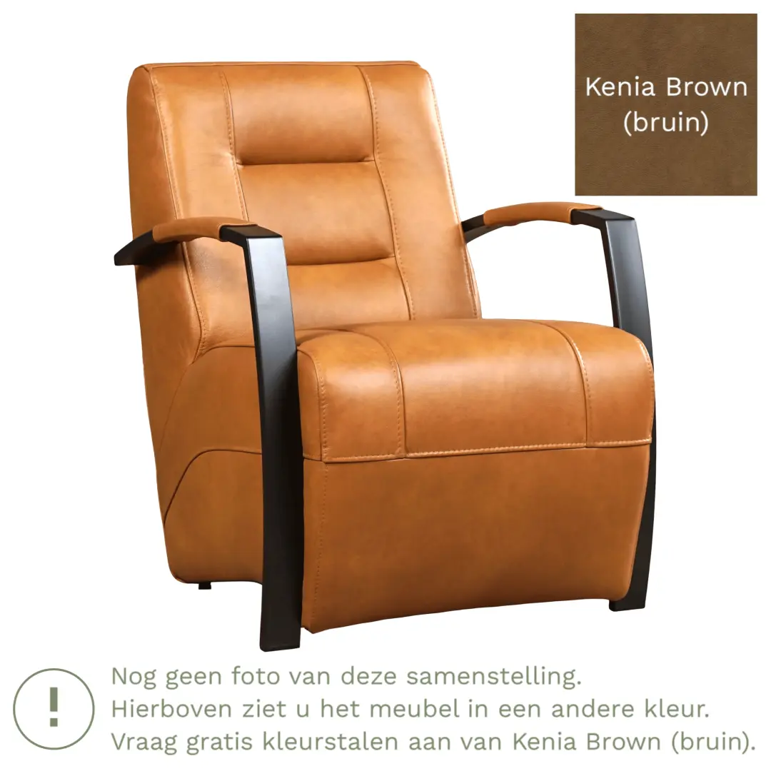 afbeelding van Leren fauteuil Magnificent - Kenia Brown (bruin)