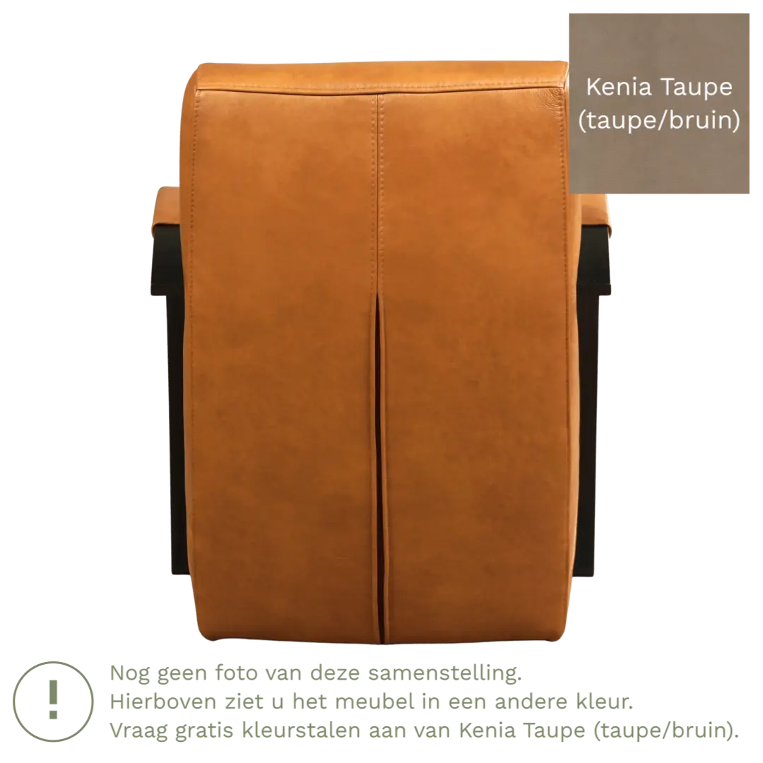 afbeelding van Leren fauteuil Magnificent - Kenia Taupe (taupe/bruin)