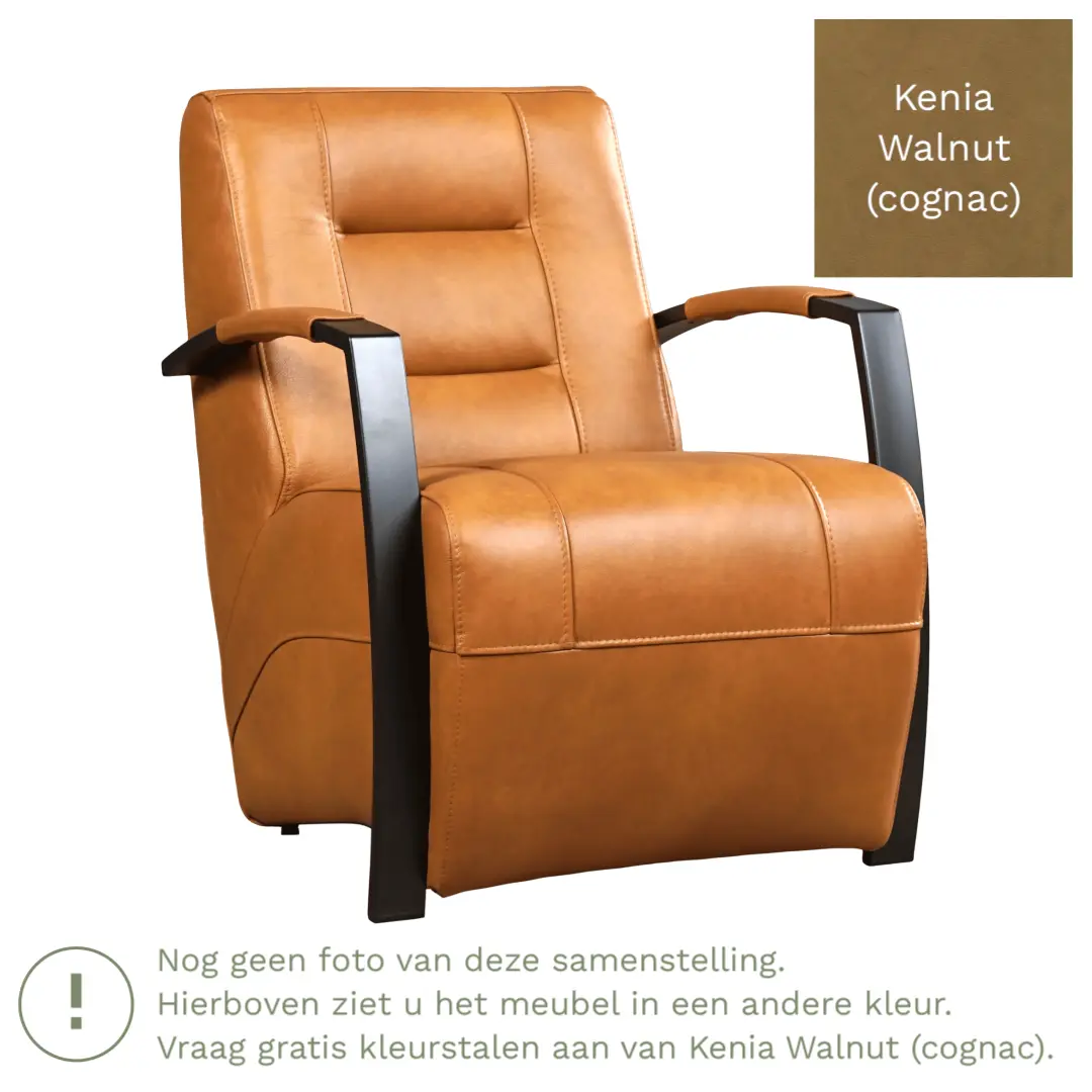 afbeelding van Leren fauteuil Magnificent - Kenia Walnut (cognac)
