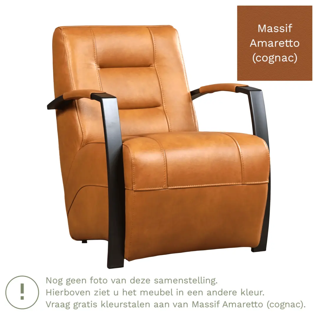 afbeelding van Leren fauteuil Magnificent - Massif Amaretto (cognac)