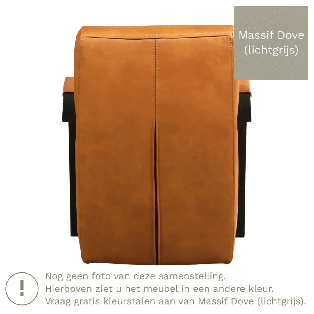 afbeelding van Leren fauteuil Magnificent - Massif Dove (lichtgrijs)