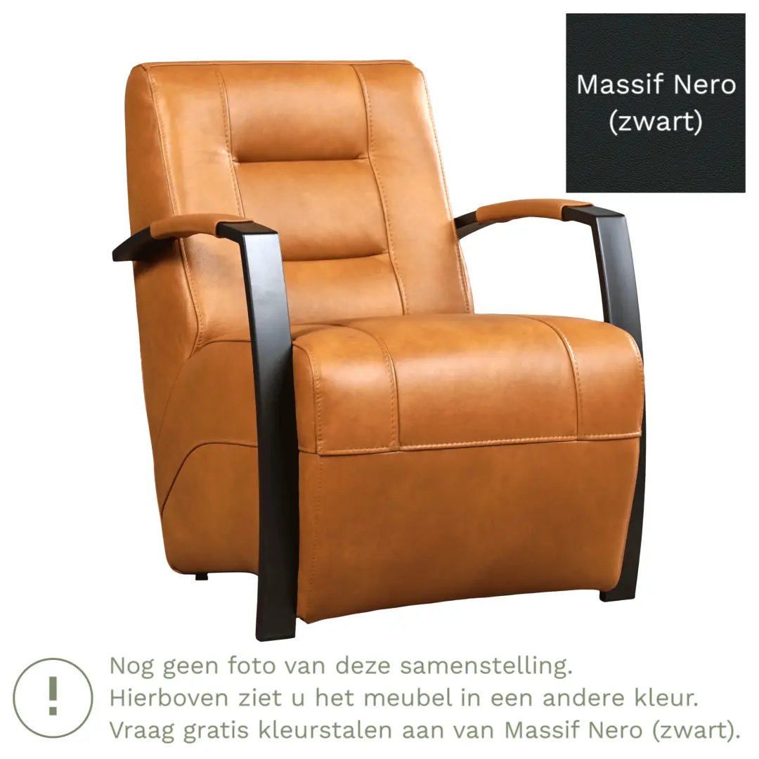 afbeelding van Leren fauteuil Magnificent - Massif Nero (zwart)