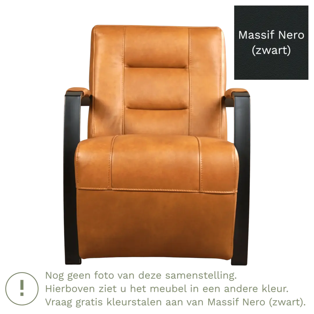 afbeelding van Leren fauteuil Magnificent - Massif Nero (zwart)