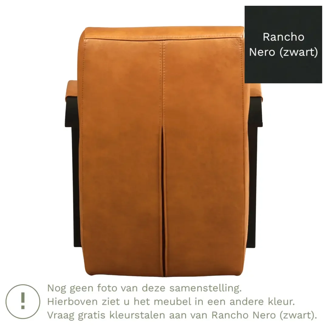 afbeelding van Leren fauteuil Magnificent - Rancho Nero (zwart)