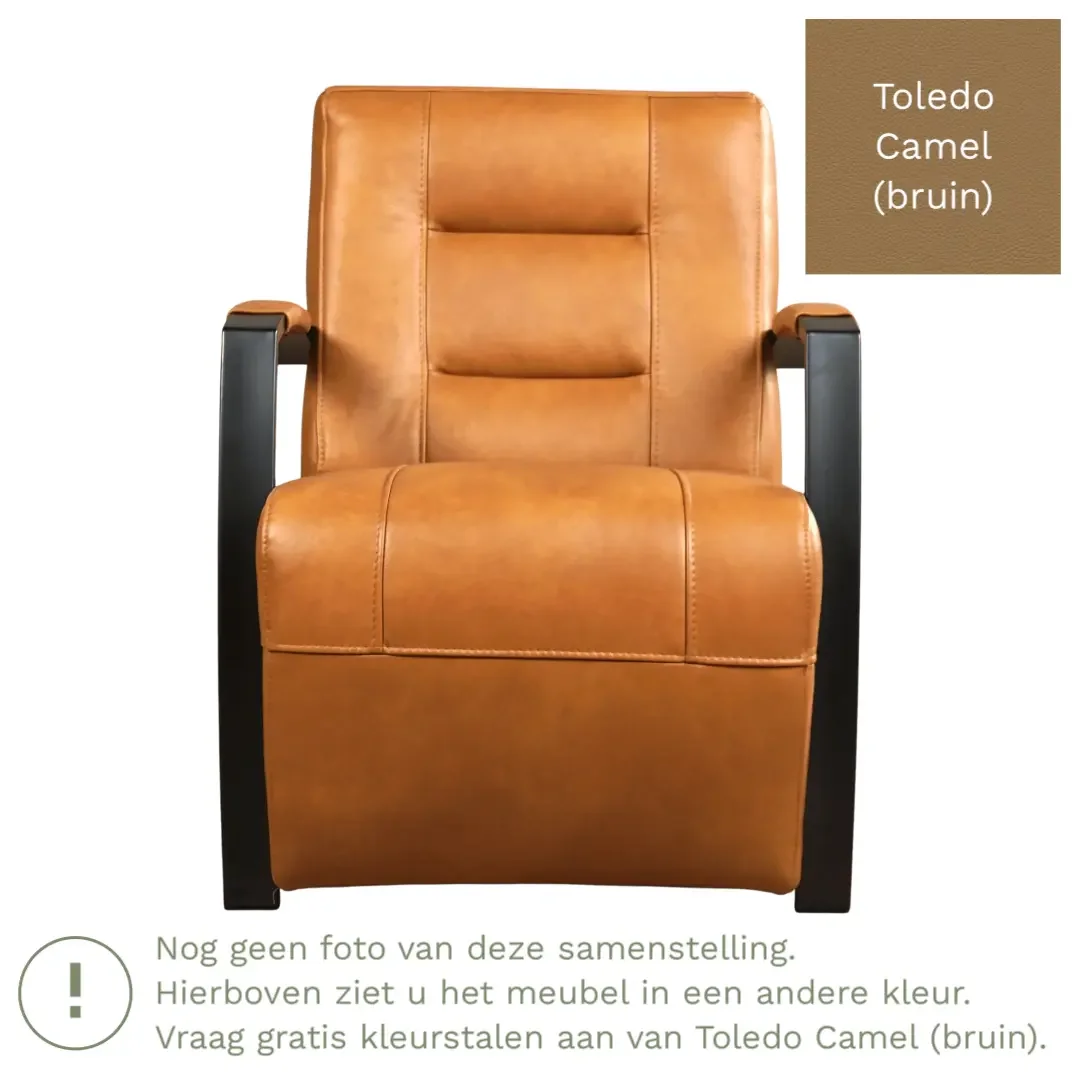 afbeelding van Leren fauteuil Magnificent - Toledo Camel (bruin)