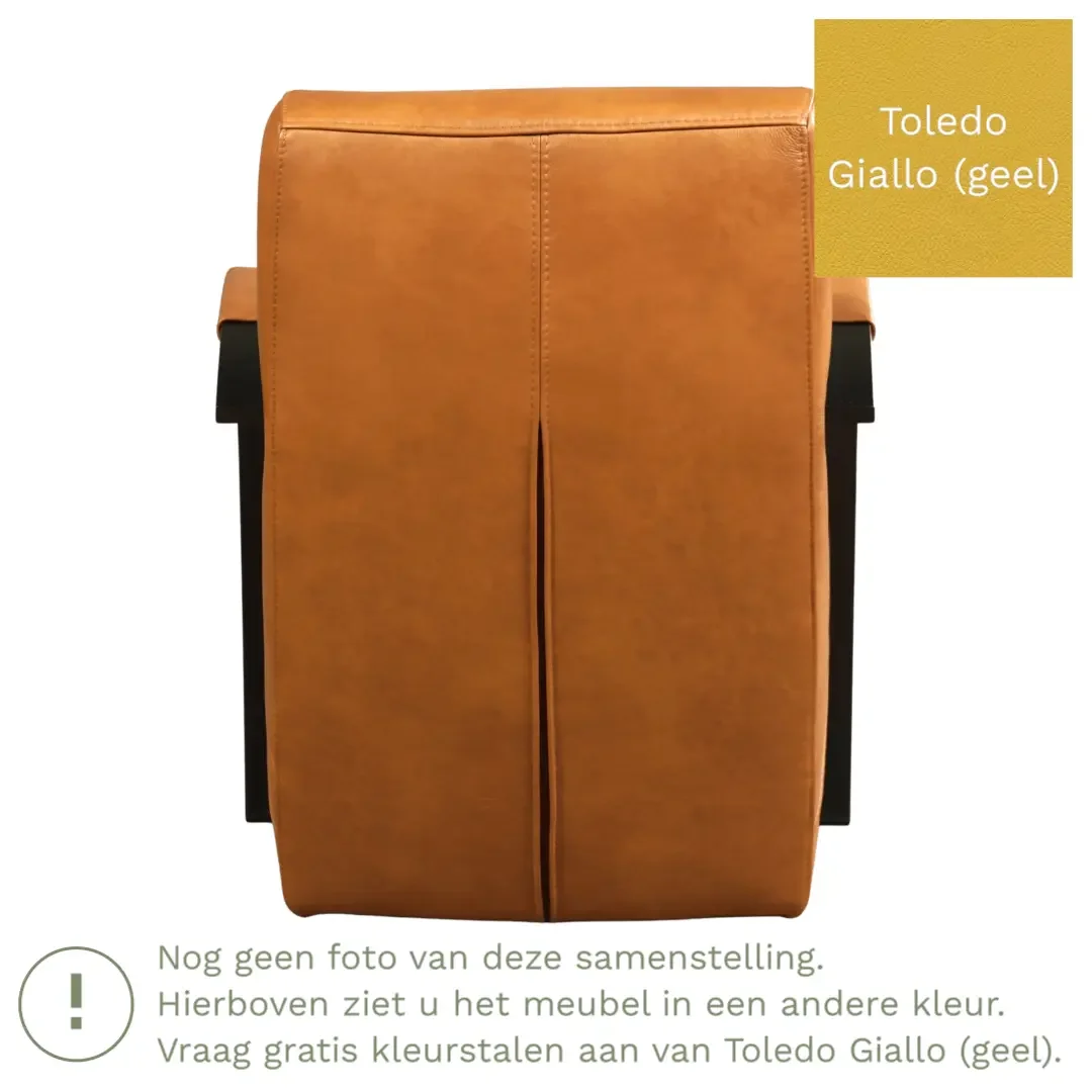 afbeelding van Leren fauteuil Magnificent - Toledo Giallo (geel)