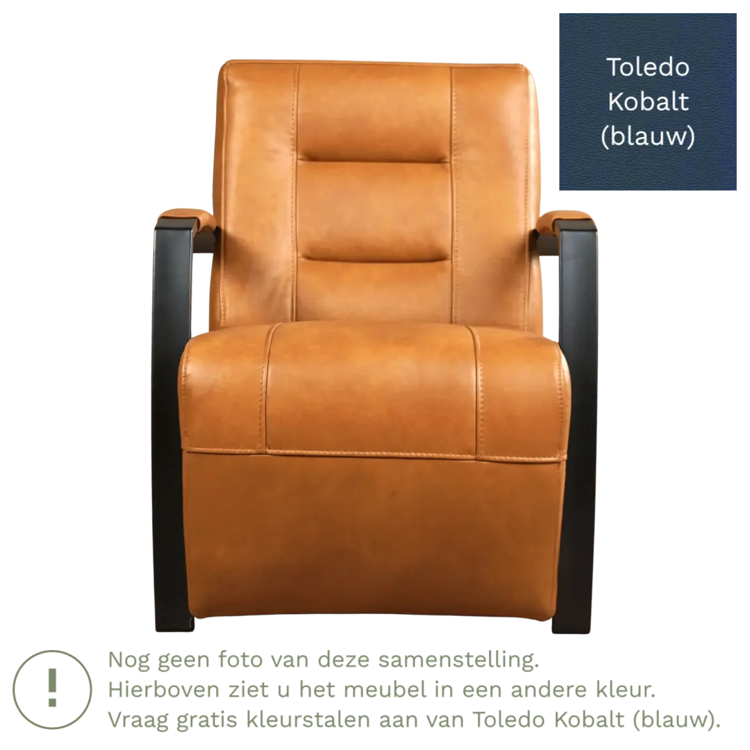 afbeelding van Leren fauteuil Magnificent - Toledo Kobalt (blauw)