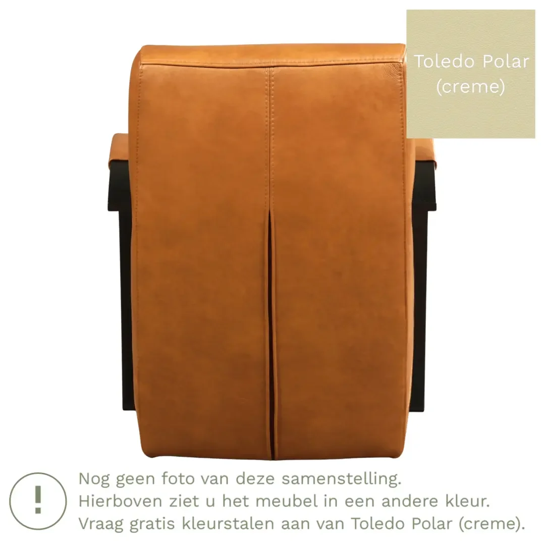 afbeelding van Leren fauteuil Magnificent - Toledo Polar (crème)