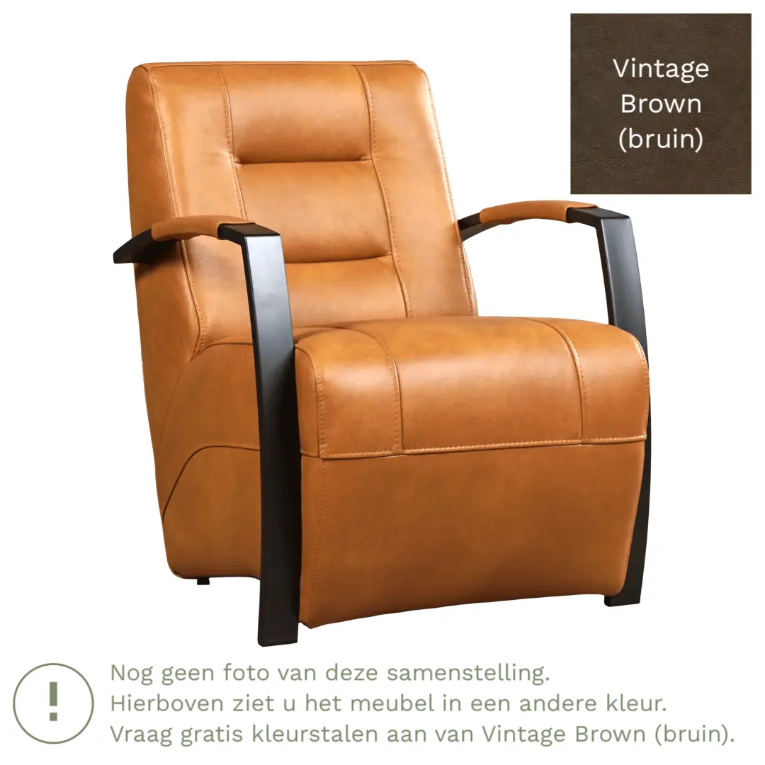 afbeelding van Leren fauteuil Magnificent - Vintage Brown (bruin)