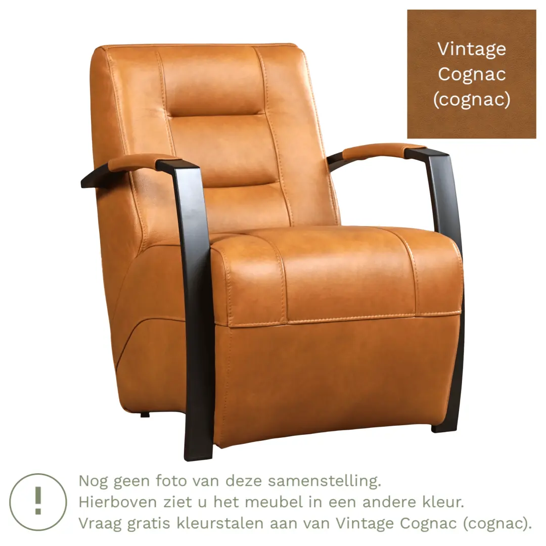 afbeelding van Leren fauteuil Magnificent - Vintage Cognac (cognac)