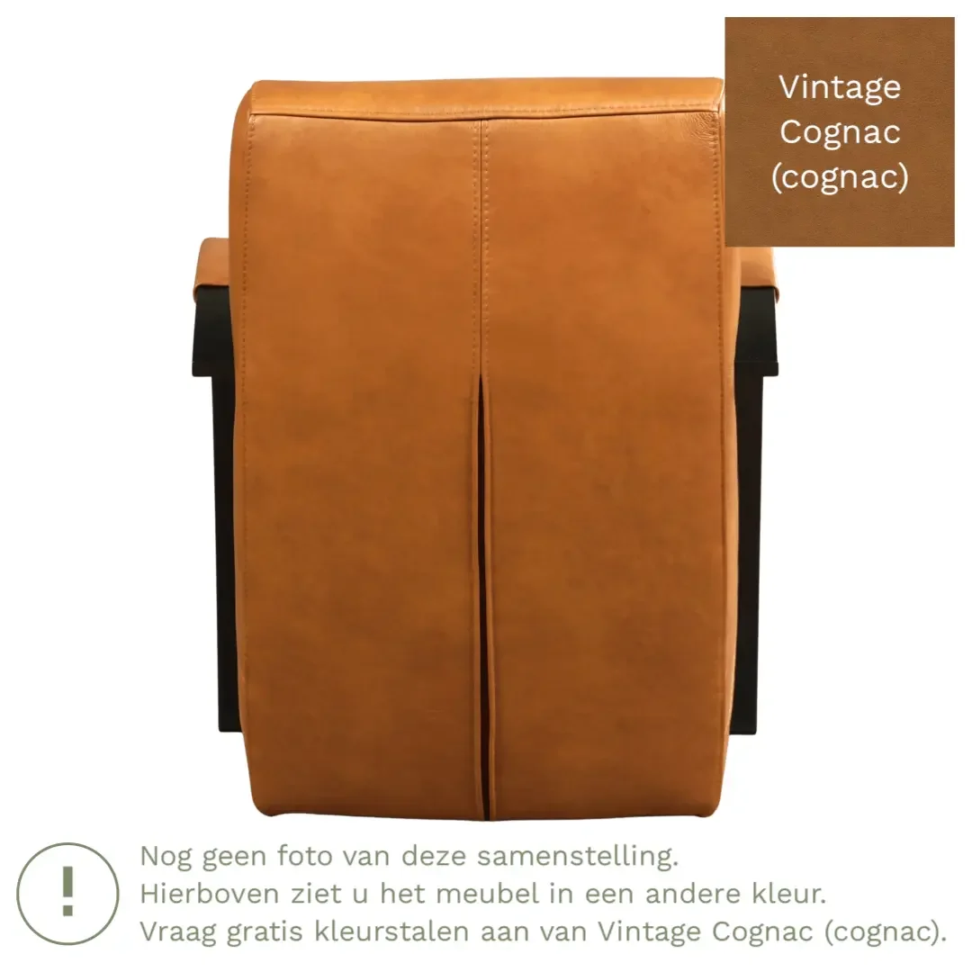 afbeelding van Leren fauteuil Magnificent - Vintage Cognac (cognac)